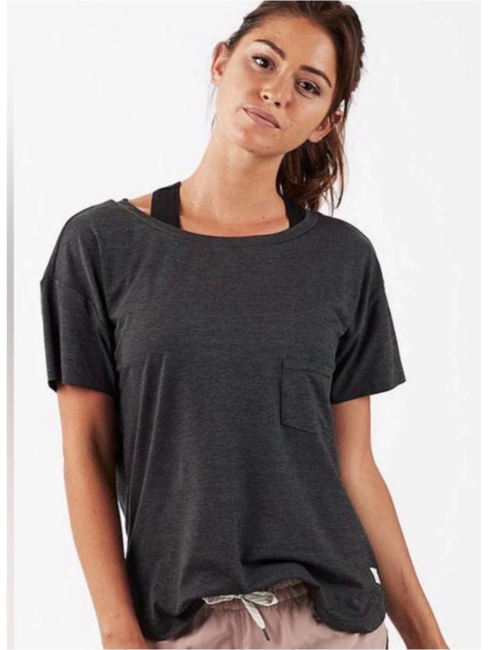 Charcoal Pocket Short-Sleeve Women's Tee